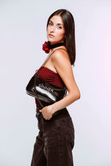BLACK ROSE SHOULDER BAG